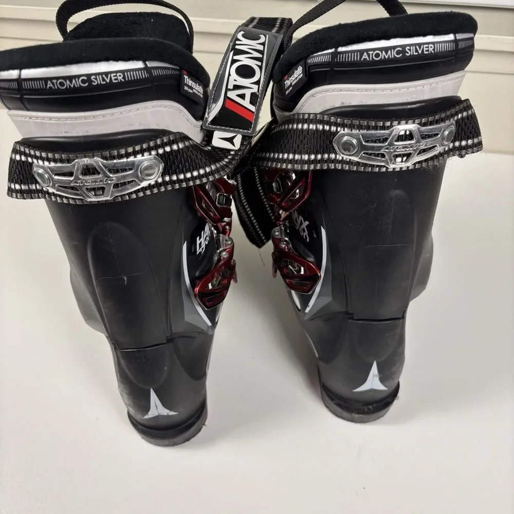 Atomic Silver Hawx 2.0 90 Ski Boots Red Black 295mm Size 25 25.5 Thinsulate 200